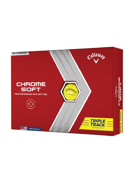 Callaway Golf Chrome Soft Triple Track Golf Balls - Yellow